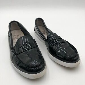 Cole Haan Pinch Weekender Penny Loafers Women Size 6 Black Patent Leather D42841